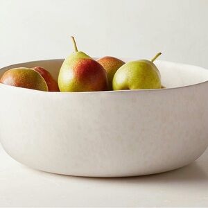CB2 White Ceramic Serving Bowl